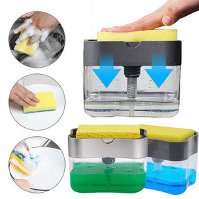 Dispenser Porta Sabão Detergente 2 Em 1 Suporte Para Esponja ZumaClean